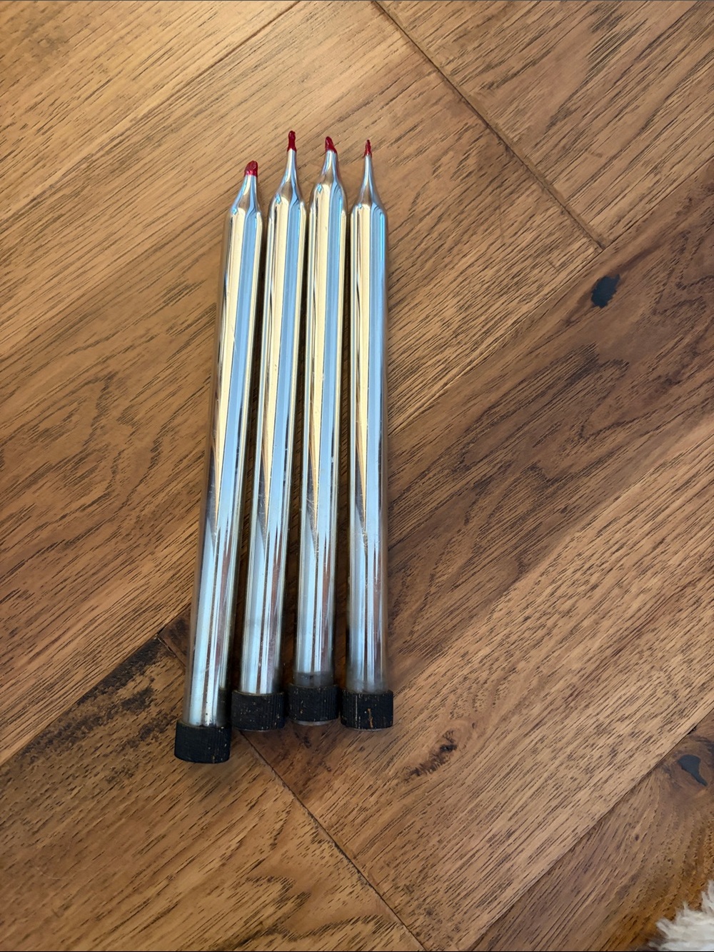 Vintage Mercury Glass Candle Tapers